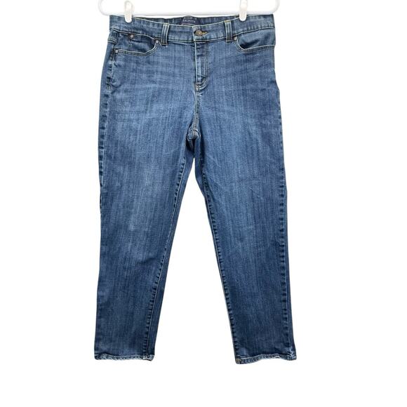 Talbots Denim - Talbots Jeans Womens 14 Curvy Simply Flattering 5 Pocket Straight Blue Denim